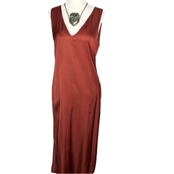 SOLD Na-kd Slip Dress  with Side Slits - Picture 2 of 9